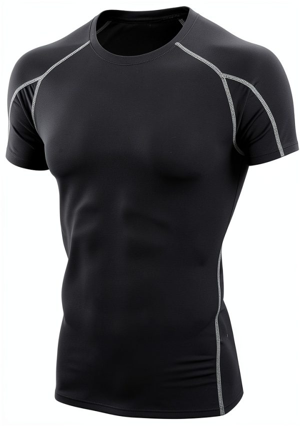 Mens Linen Shirt Slim Fit Short Sleeve Graphic Tee-0