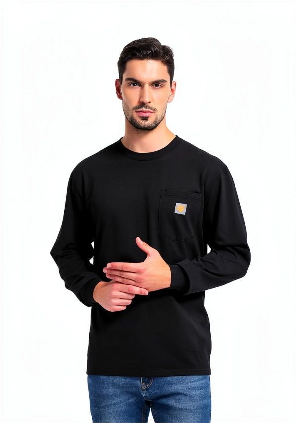 Heavyweight Work Shirt Mens Pocket Tee 240GSM Fabric-3