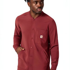 Carhartt Mens Scrub Shirt Jacket Stretch Ripstop Workwear-0