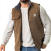 Mens Work Vest Polyester Waterproof Storage Pockets-5