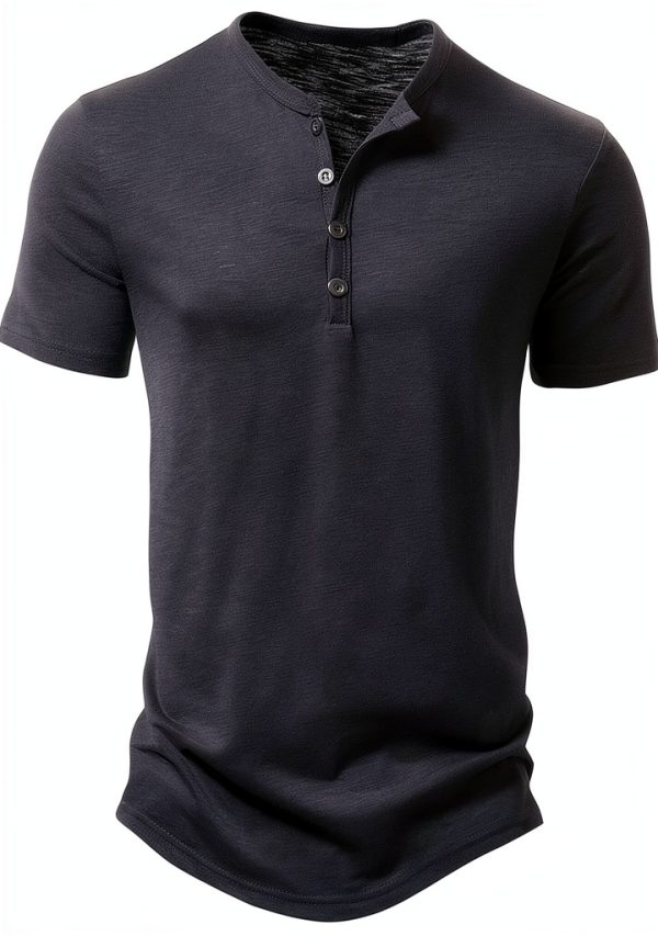 Mens Linen Shirts 100% Linen Casual Button Down Slim Fit-0