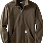 Carhartt Mens Sweatshirt Mock Neck Zipper Pocket Heather-0
