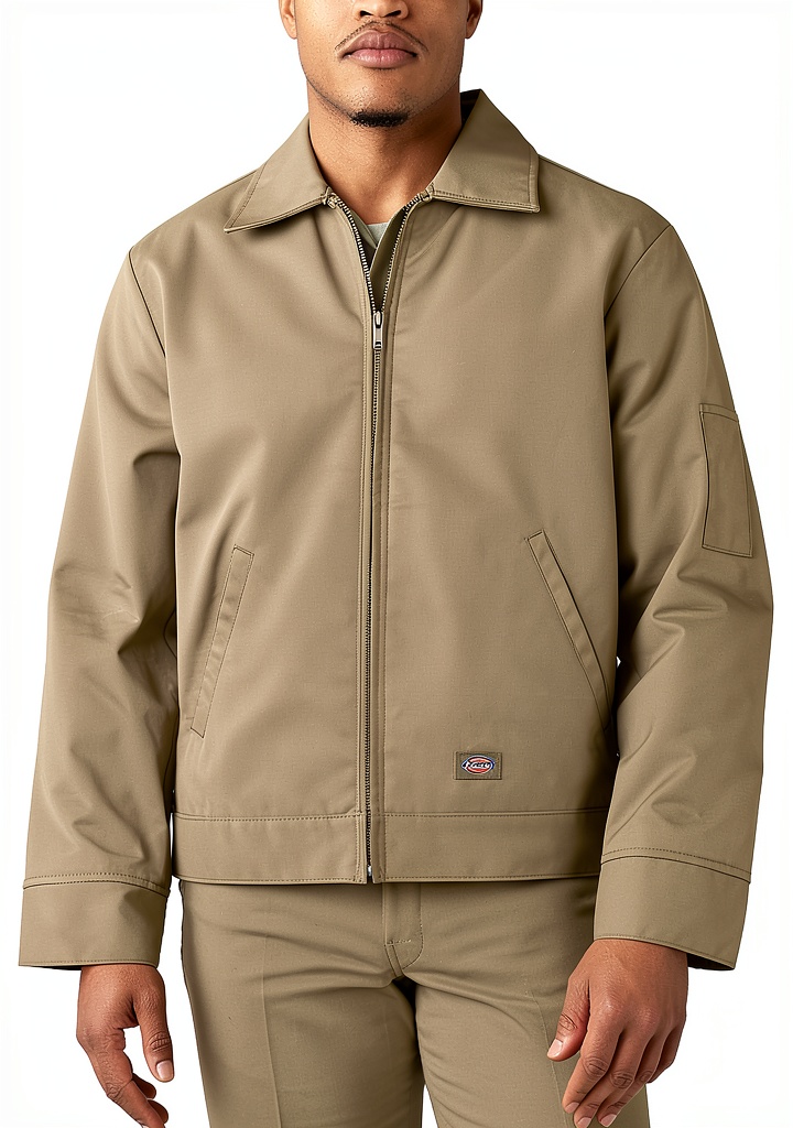 Dickies Twill Work Jacket in English Red color on a mannequin