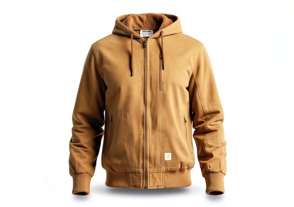 TBMPOY Mens Cotton Fleece Hooded Work Jacket Winter Outdoor-4