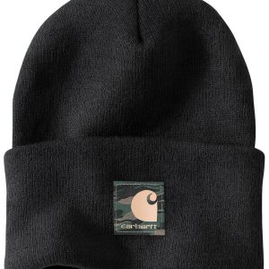 Carhartt Knit Camo Patch Beanie Mens Winter Hat-0