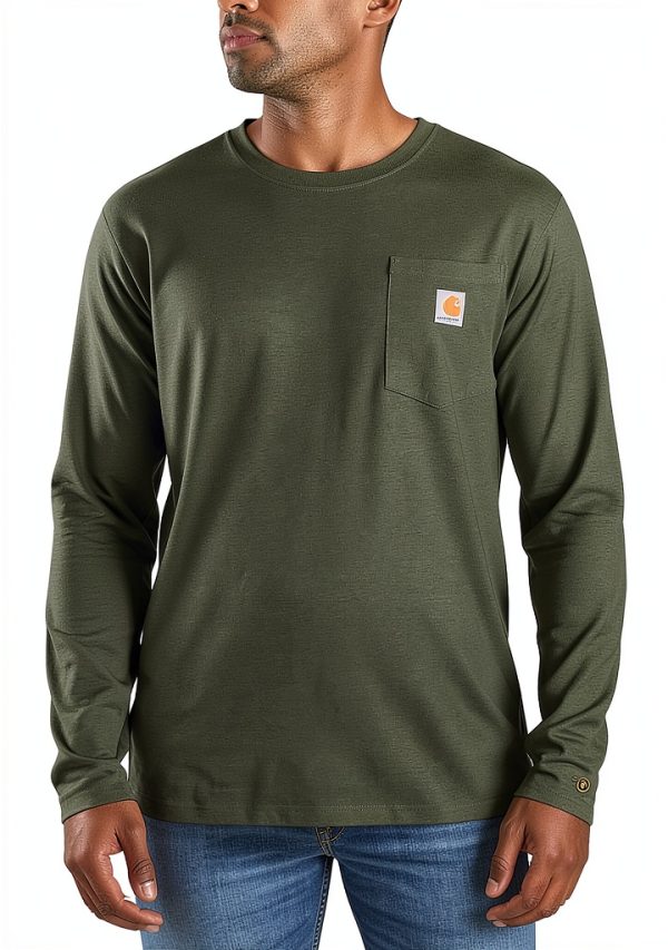 Carhartt Mens Work Shirt Force Technology UPF 25+-0