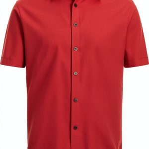 Mens Button Down Shirt Plaid Design Cotton Casual Wear-0