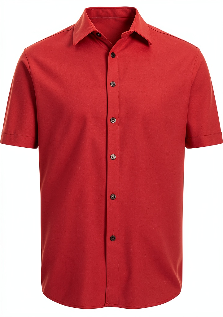 Mens plaid button down shirt in multiple colors displayed on a hanger