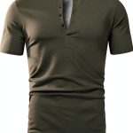 Mens Cotton T Shirt Graphic Tees Army Green Black Wine-0
