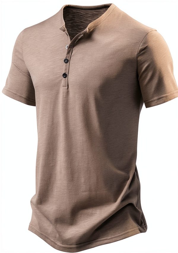 Mens T Shirts Cotton Comfort Fit Army Green Black White-1