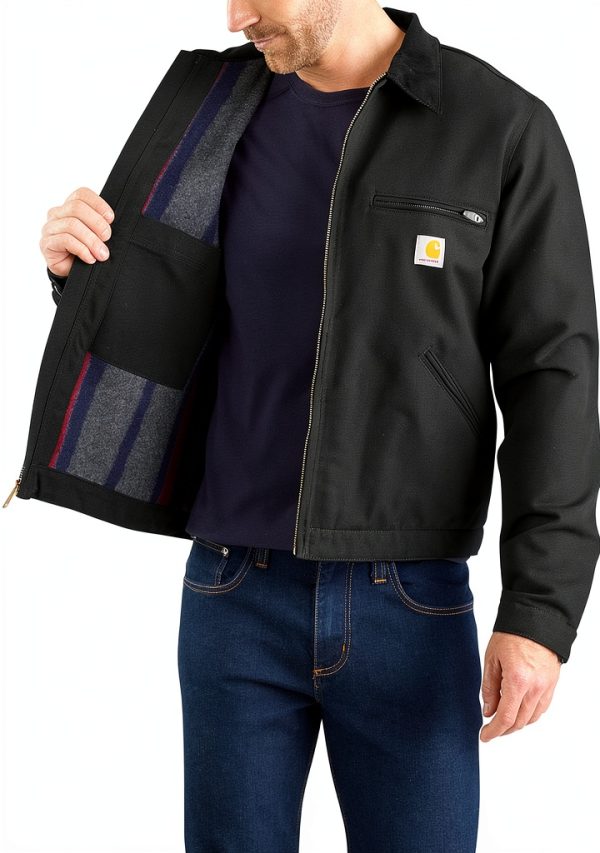 Carhartt J97 Big Tall Work Jacket Black Brown Mens-3