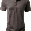 Mens Cotton Short Sleeve Polo Shirts Casual Stylish Fit-0