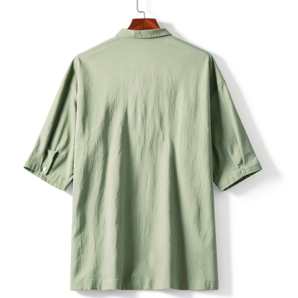 Mens Graphic Tees Short Sleeve Casual Shirts Black Green-2