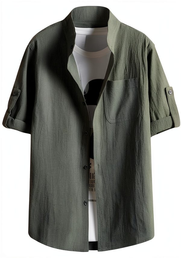 Mens Cotton Polo Shirts Slim Fit Short Sleeve Black White-0