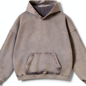 Vintage Hoodie Heavyweight Cotton Unisex Retro Streetwear-0