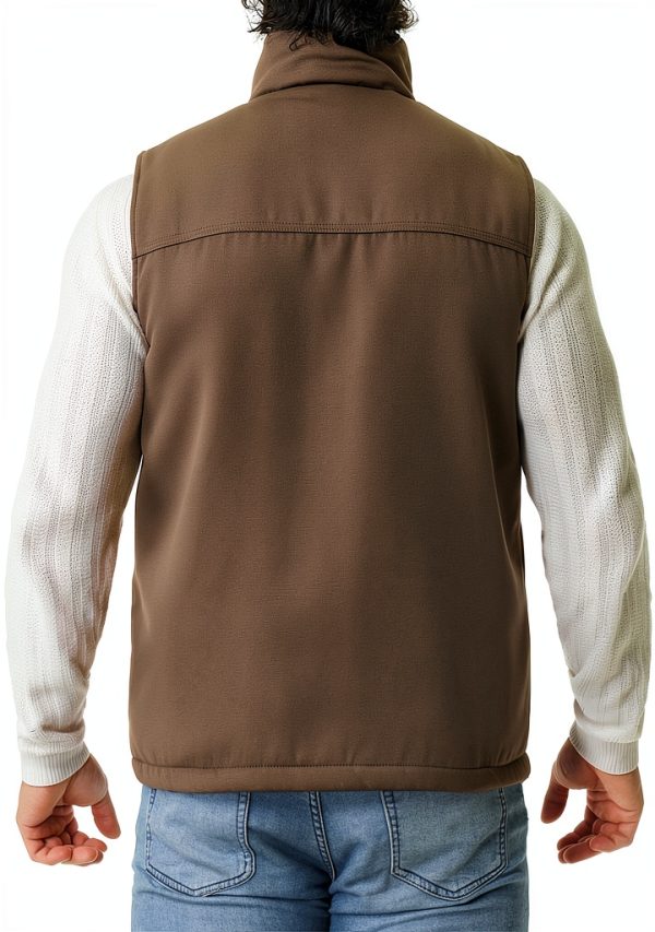 Mens Work Vest Polyester Waterproof Storage Pockets-1