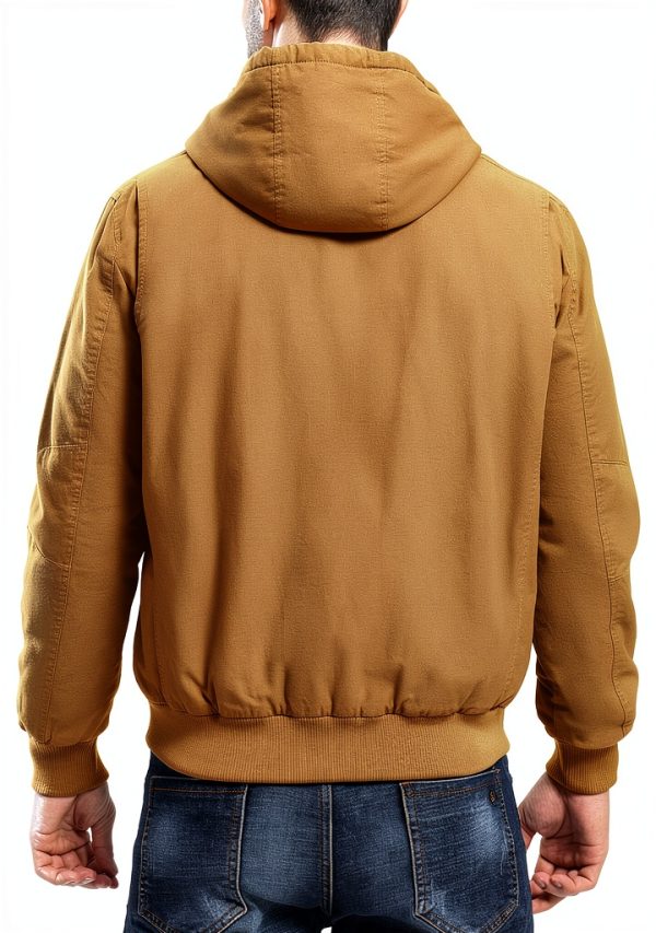 TBMPOY Mens Cotton Fleece Hooded Work Jacket Winter Outdoor-1