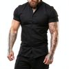 Mens Cotton Short Sleeve Shirt Slim Fit Graphic Tee-1