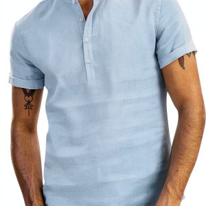 Mens T Shirts Short Sleeve Crewneck Casual Fashion Fit-0