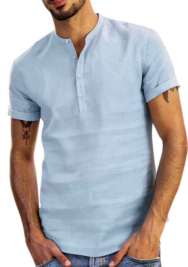 Mens T Shirts Short Sleeve Crewneck Casual Fashion Fit-0