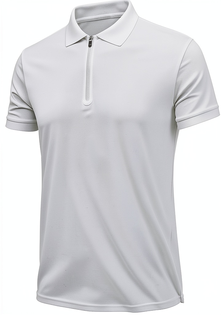 Men's cotton polo shirt in black color on a hanger