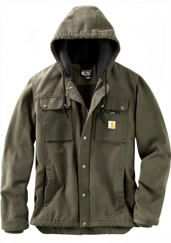 Carhartt Mens Work Jacket Sherpa Lined Duck Utility-2