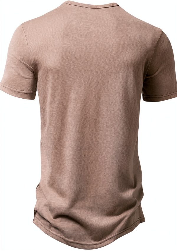 Mens T Shirts Cotton Comfort Fit Army Green Black White-6