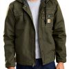 Carhartt Mens Work Jacket Sherpa Lined Duck Utility-0
