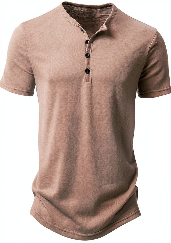 Mens T Shirts Cotton Comfort Fit Army Green Black White-0