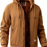 TBMPOY Mens Cotton Fleece Hooded Work Jacket Winter Outdoor-0