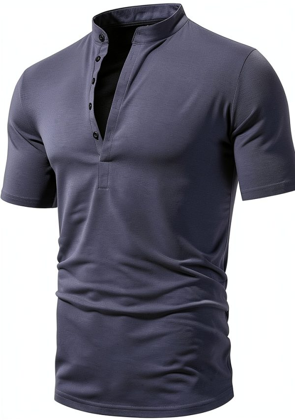 Mens Cotton Golf Shirt Big Tall Army Green Casual Polo-1