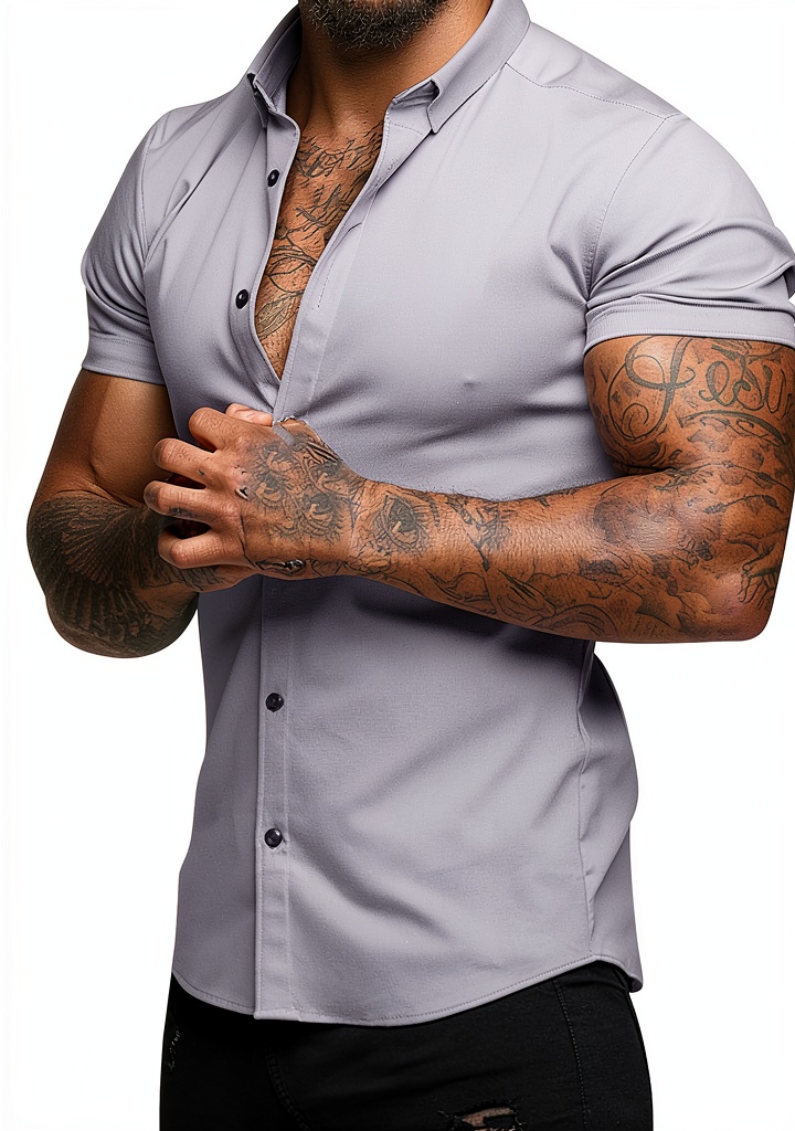 Mens graphic t-shirt in red color with a detailed design